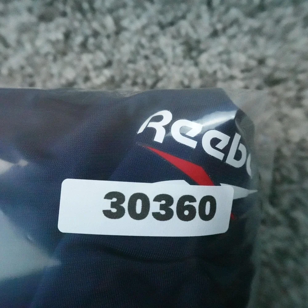 NEW Reebok Jacket Mens S Blue Athletic Track Full Zip Bomber Coat Training Gym